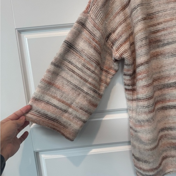 Pure Jill Cotton Space Dyed OverSized Cardigan 3/4 Sleeve Womens Size Large - Picture 2 of 8